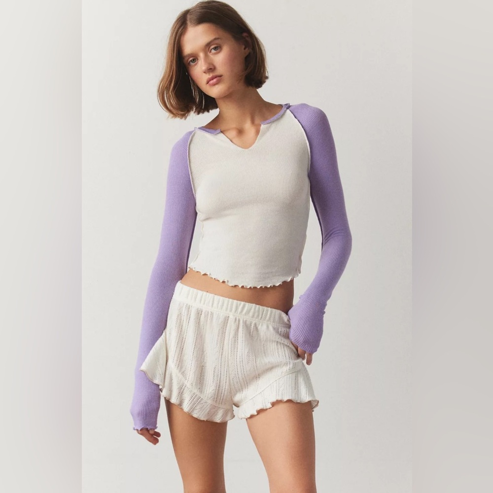 UO Out From Under Baseball Notch Neck Layering Tee